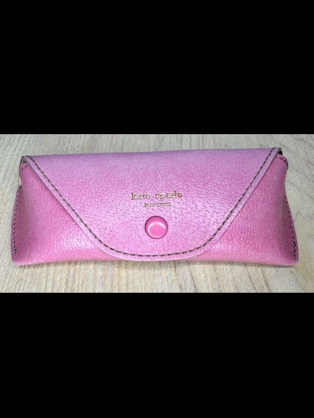 kate spade Pink Case with Brown Tortoiseshell Eyeglasses Made in Italy